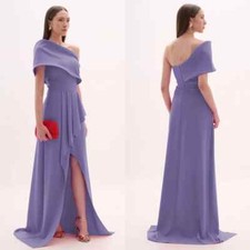 Jersey Draped Prom A-line One-shoulder Bespoke Occasion Gown Long Dresses