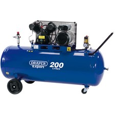 Draper Expert 200L 230V 3.0hp (2.2kW) V-Twin Belt-Driven Air Compressor 34383