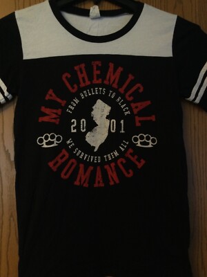 My Chemical Romance -  From Bullets To Black  - Black & White Shirt- Tag Is Torn