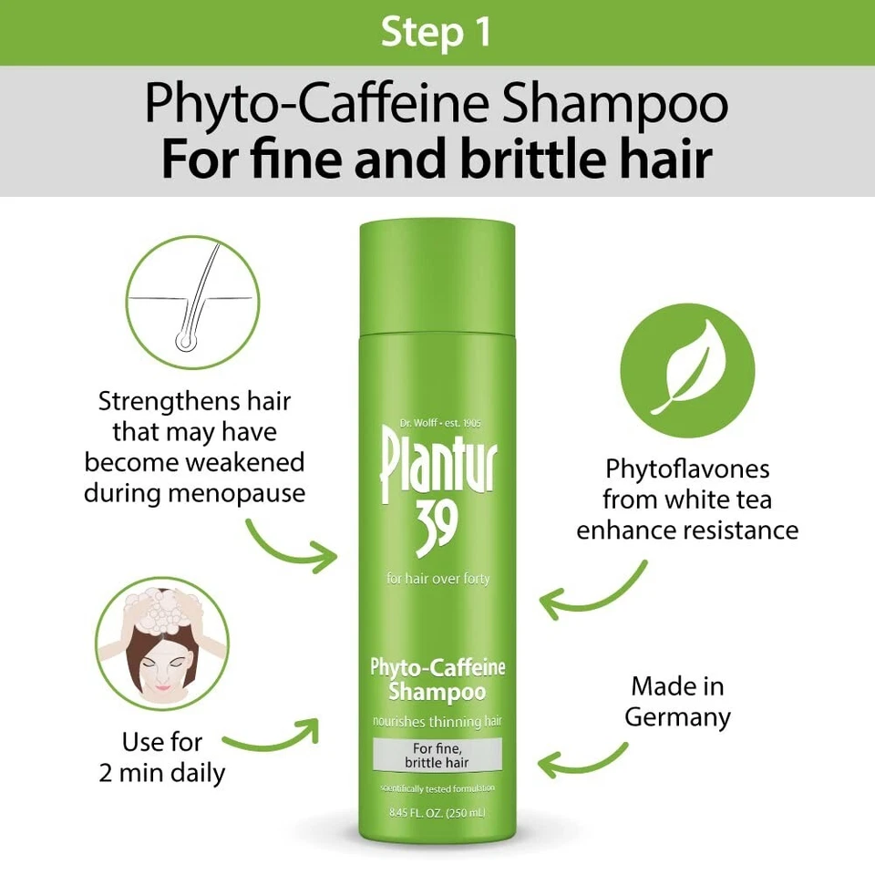 Plantur 39 Phyto-Caffeine Shampoo for Thinning Hair Buy 2 Get Free CONDITIONER - Image 2 of 4