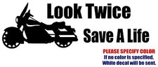 Look Twice Save A Life 2 Decal Sticker JDM Funny Vinyl Car Window Bumper 7"