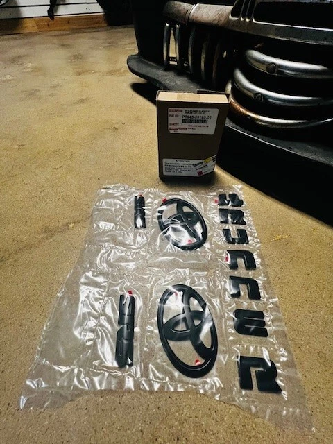 (1) Toyota 4Runner SR5 Matte Black Out Emblem Kit Pt948-89180-02 OEM genuine TRD - Image 2 of 4