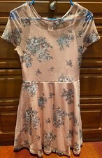  NWT Ally B light pink floral dress girls size 16