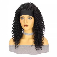 14Inch Kinky Curly Headband Synthetic Wig For Women Glueless Deep Wave Hair Wigs