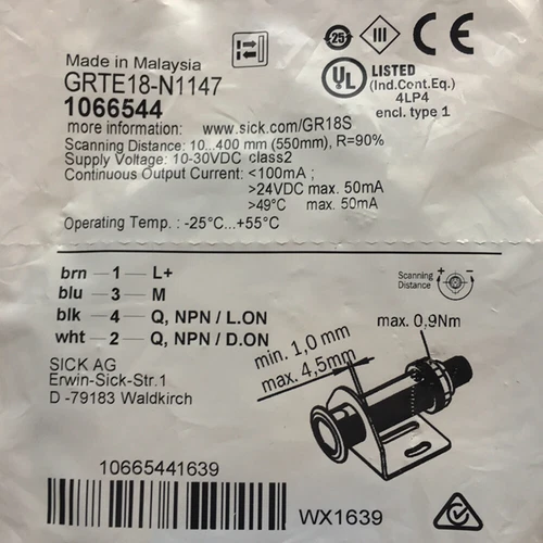 1PC NEW For SICK photoelectric switch sensor GRTE18-N1147 Replacement - Afbeelding 1 van 1