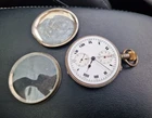 New ListingAntique HEUER cal 19 Silver cased 925 Chronograph pocket watch Project superb