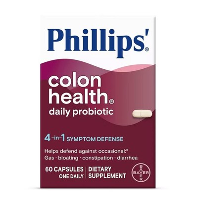 Phillips' Colon Health Daily Probiotic Capsules, 4-in-1 Symptom Defense to he...