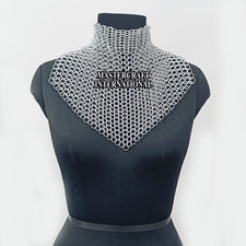 Medieval Chainmail Collar Lightweight Aluminum Butted 10mm Ring Handmade Costume