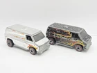 Redline Super Van With Flames 1974 HOT WHEELS REDLINE BLACK & CHROME Lot Of 2