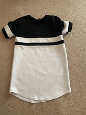 Missguided ivory/black short sleeves shirt dress 10