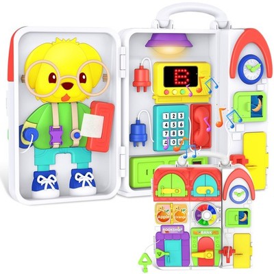 Toys for 1-2 Year Old Boy, Musical Montessori Busy Board, Early Educational T...