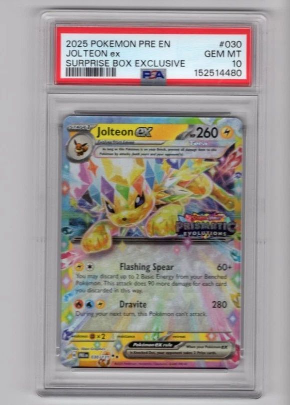 Jolteon Pokémon TCG Professional Sports Authenticator (PSA) Grade