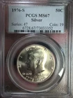 1976 S Kennedy Half Dollar Pcgs Ms 67 40% Silver