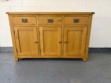 Large Oak Sideboard/ 3 Door 3 Drawer Cupboard/Large Buffet/ Fully Built/ Unit