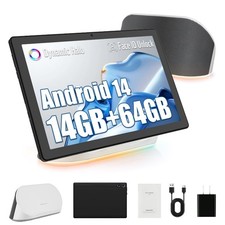 Android 14 Tablet 10 inch with HD IPS Touch Screen 14GB RAM 64GB ROM Wi-Fi 6
