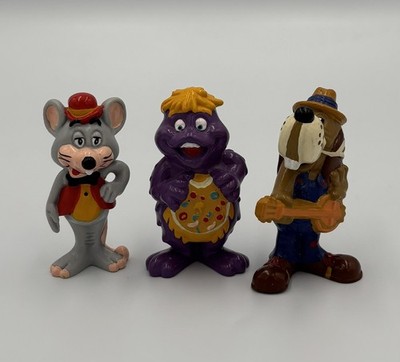 Vintage Chuck E Cheese 1983 Jasper Jowls + Chucky + Mr Munch Spielzeug Figuren Showbiz