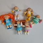 Vintage Mixed Lot Of 6 Cabbage Patch Kids Poseable Figures Dolls PVC 3.5"