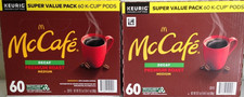 McCafe Premium Roast Decaf Coffee, Keurig K-Cup Pods, 2 Pack 120 Count Total