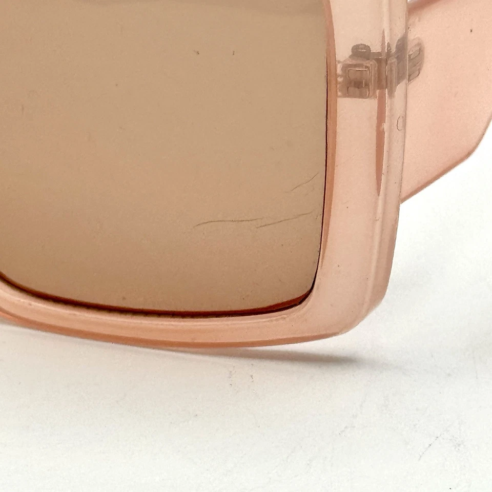 Модные большие квадратные солнцезащитные очки дизайнерская розовая оправа и линзы большой толстый стиль - Изображение 4 из 4