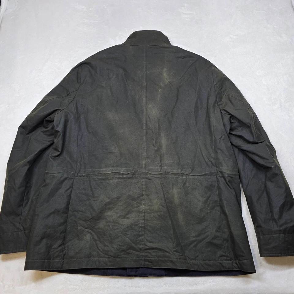 Chaqueta de Campo Brooks Brothers Algodón Encerado Hombres XL Verde Oliva Termore Hecha en Italia Foto 3 de 4
