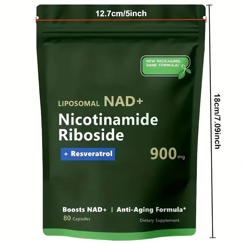 NAD+ Supplement for Anti-Aging Energy Focus & Nicotinamide Riboside Resveratrol