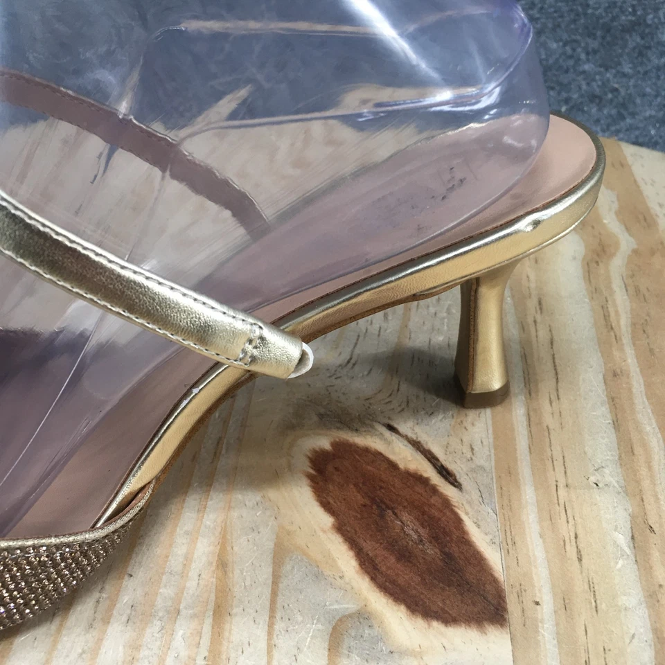 INC International Concepts Heels Womens 8.5 M Gelsey 3 Slingback Pumps Gold - Image 3 of 4