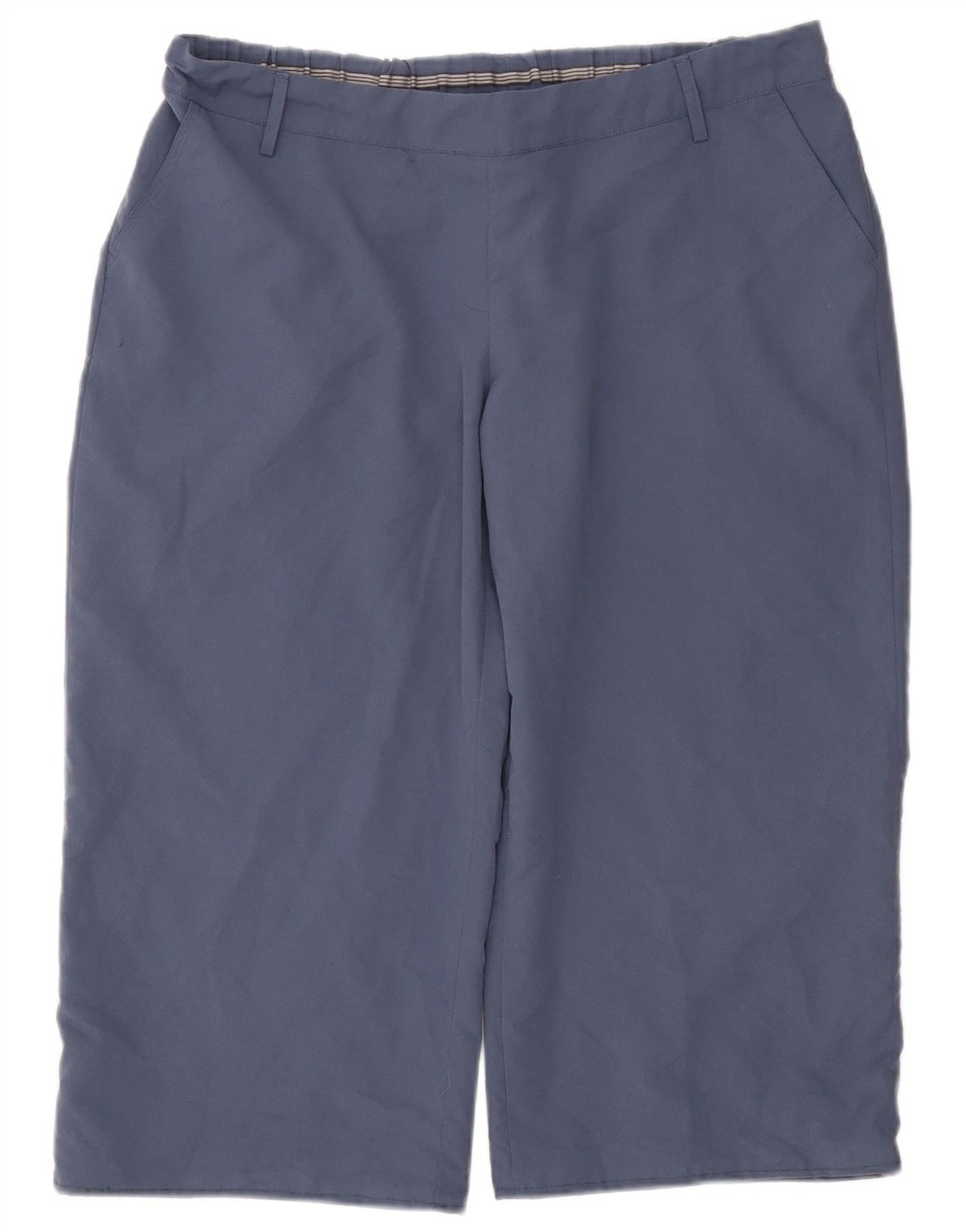 Adidas Womens Straight Capri Trousers UK 20 2XL W38 L21 Blue Polyester AY02