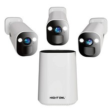 Night Owl 2K Wireless Battery Powered Cameras Security System Refurbished 