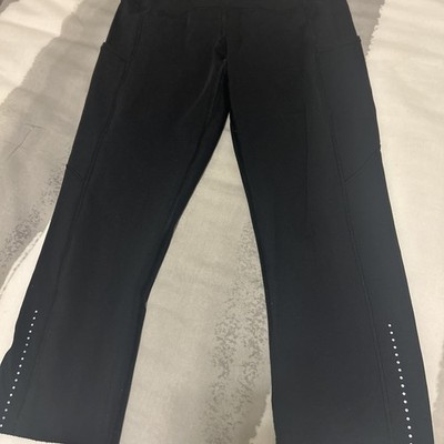 Lululemon Swift Speed 23  Crop Leggings Womens 6 Black Excellent