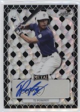 2022 Leaf Perfect Game National Showcase Metal Black Wave 3/5 TJ Pompey Auto 1b3