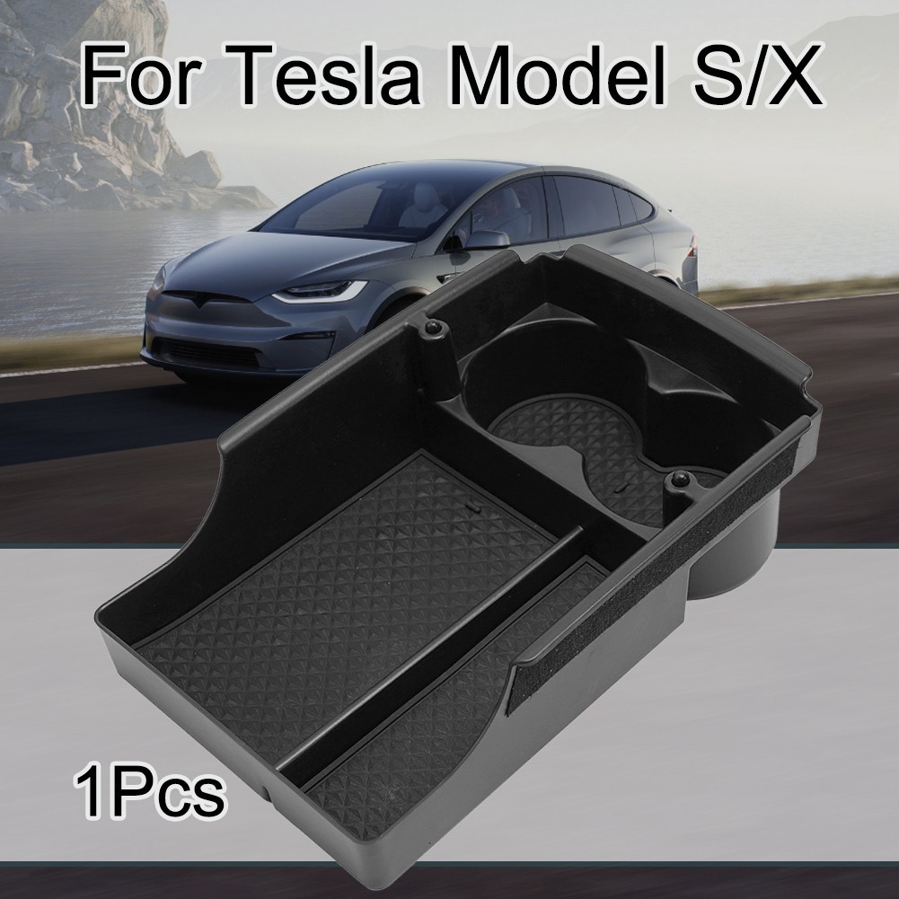 For Tesla Model S / X Center Console Storage Box Cup Holder Fast Delivery