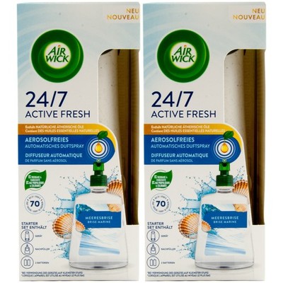 Air Wick Automatisches Duftspray Meeresbrise 2 x Starter Set 0% Farbstoff