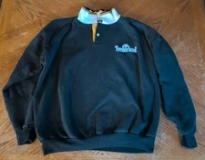 Vintage 90s Timberland Sweatshirt Size XL Embroidered Spellout Logo Black