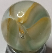 Vintage Vitro Agate 3 Color Hybrid Cat s Eye Marble .62 MINT 1125.016