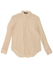 Camicia donna Zara UK 12 media off bianco seta AL20
