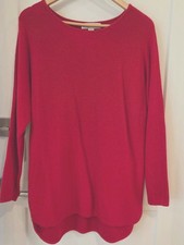 Michael Kors Red Tunic Sweater Gold Zip Hem Large High Low Knit Top Minimalist