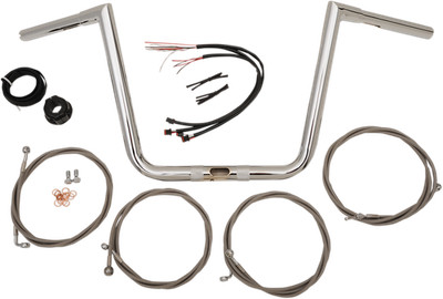 La Choppers La-7312KT1-61 Ape Hanger Handlebar Kit - 10'' - Chrome