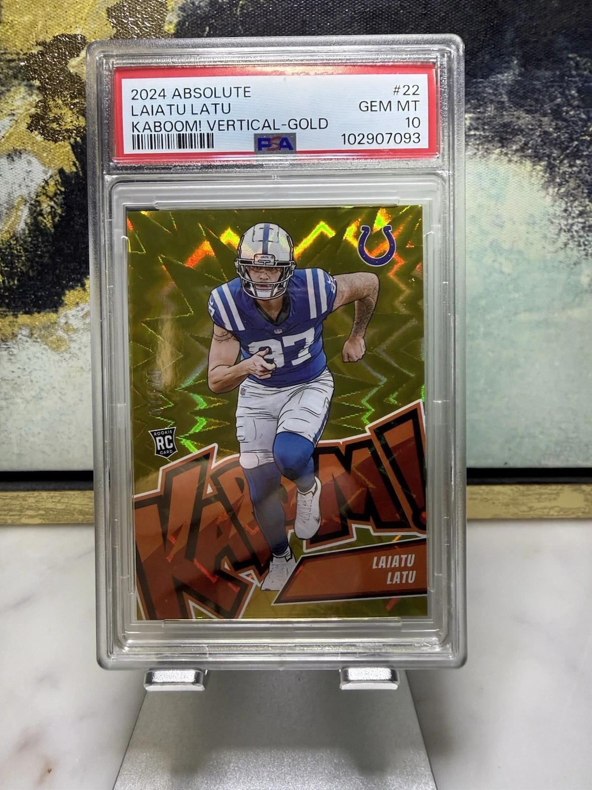 Laiatu Latu Panini Absolute Kaboom! Vertical #22 Gold