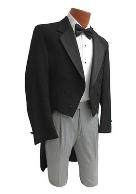 41L Men s Black Wool Tuxedo Tailcoat   Lord West   Halloween Vampire Costume