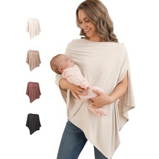 Nursing Cover for Breastfeeding, 360 Full Privacy Breathable Breastfeeding Co...