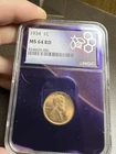 1934 Lincoln Wheat Penny MS64 Rd TraderBea Purple Core NGC Certified