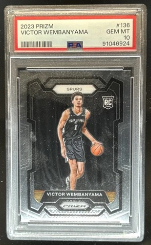 2023-24 Panini Prizm Victor Wembanyama RC Rookie #136 Spurs PSA 10 GEM MINT