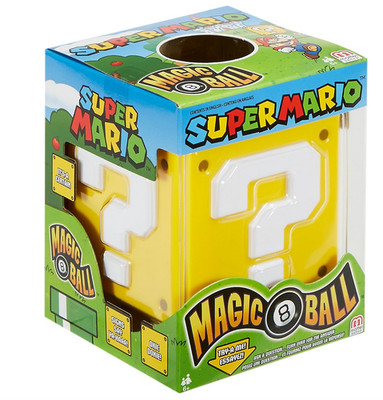 Brand New In Box - Mattel Magic 8-Ball 8 Ball Super Mario Question Block 