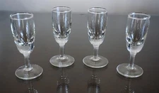 Set of 4 Clear Glass Liqueur Liquor Cordial Glasses