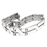 1Pc Edelstahl Punk X-FöRmiges Armband Einfache ArmbäNder Verstellbare Armreif