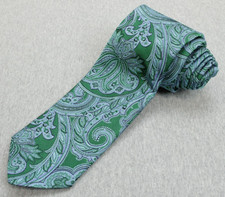 Paul Fredrick Tie Men Classic 3.5" Paisley 100 Silk 62" Long Made In Italy