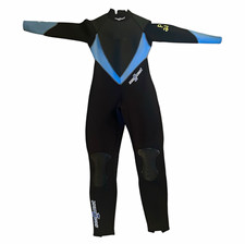 SeaQuest Women s Full Wetsuit Size 13/14 Black/Blue Long Sleeve