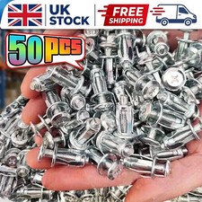 50 Sets M4/M5/M6 Jack Nuts Car Metal Screw Petal Nuts For Hollow Wall Iron