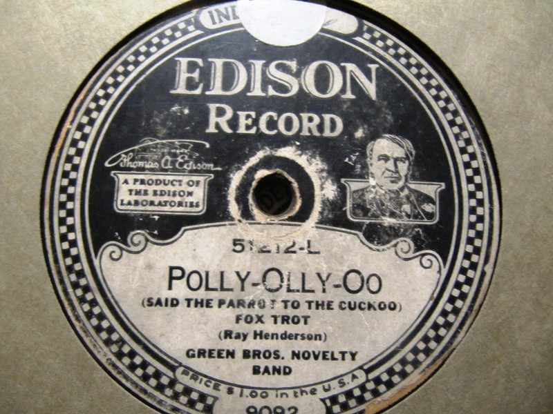 1923 EDISON JAZZ Last night on the Back Porch Polly-Olly Oo Green Brothers 51212
