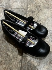 French Toast Girls' Dress Shoes - Size 5 Mary Jane School Uniform Flat black New